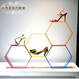 彩色五環(huán)鞋店 亞克力創(chuàng)意陳列，塑造專業(yè)品牌形象
